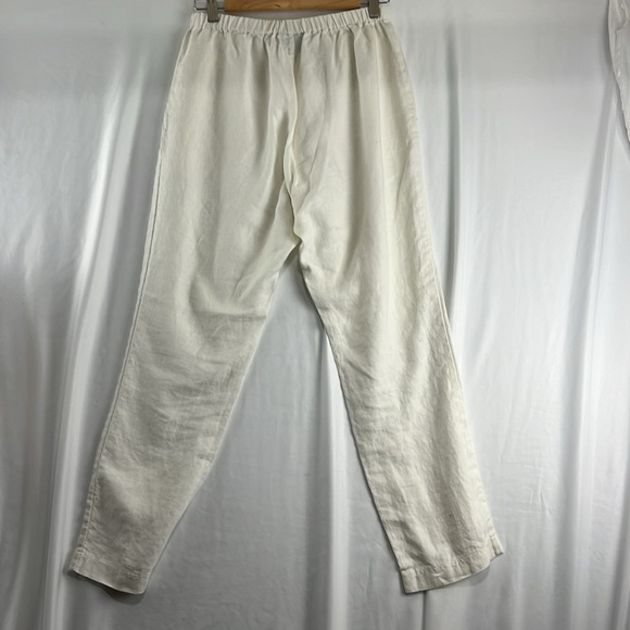 Shades of Linen Canadian-Made White Linen Beach Pants - Picture 7 of 9